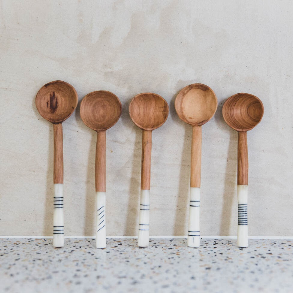 Olive Wood Sugar Spoons - Zawadisha