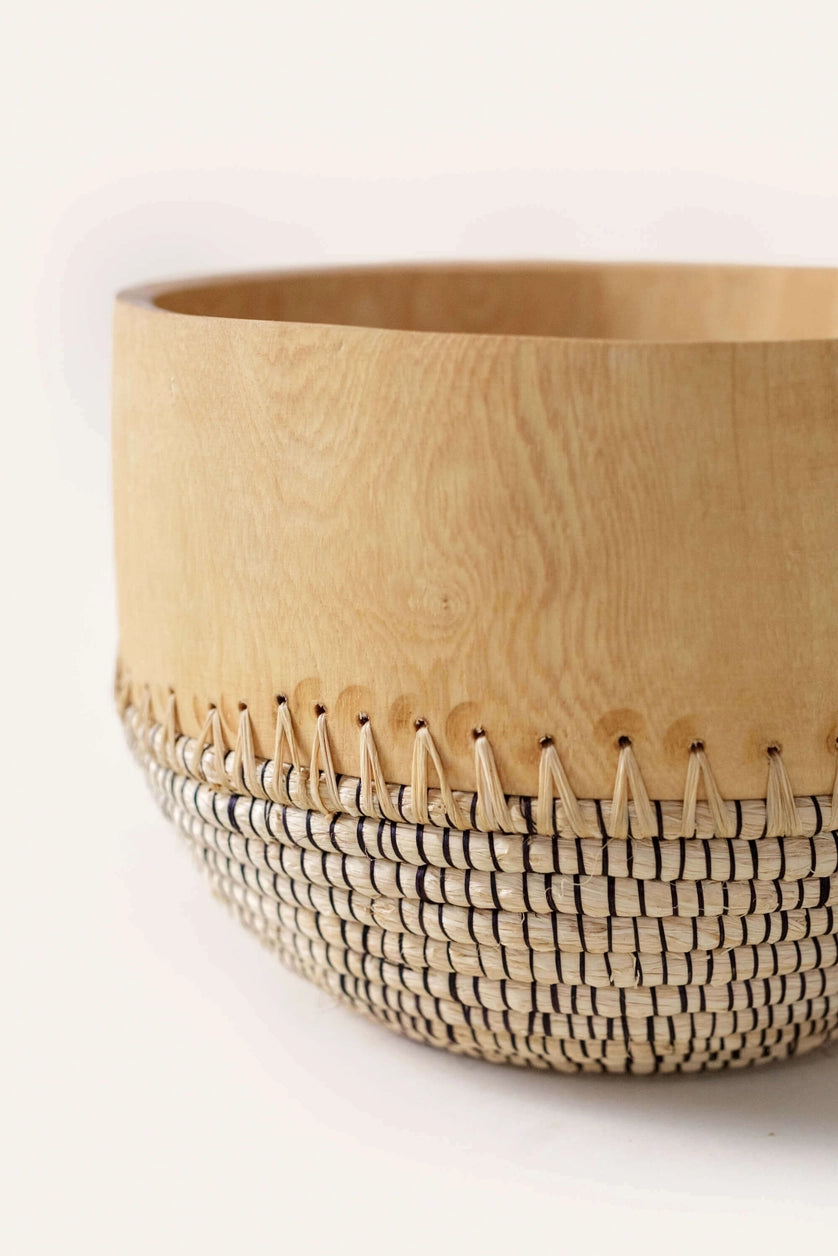 Copabu Wooden & Woven Bowl | Natural