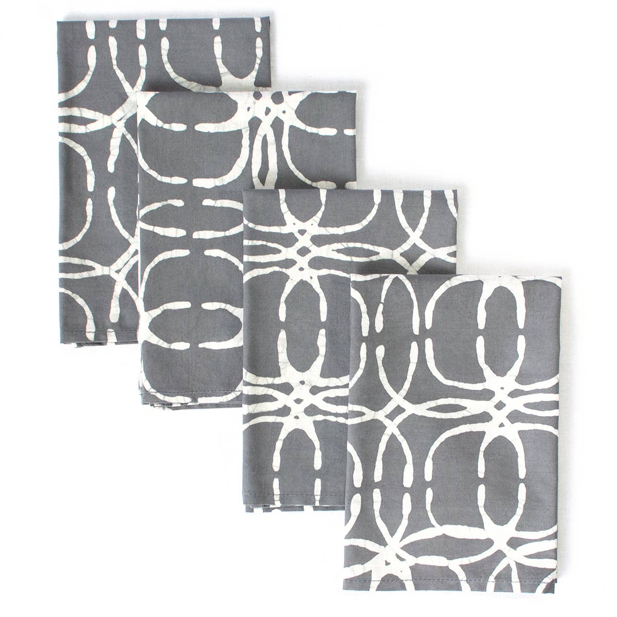 Organic Batik napkin from Global Mamas featuring vibrant, handcrafted batik fabric with intricate patterns and natural fibers.