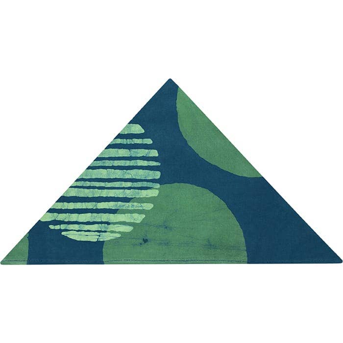 Organic Batik Napkin by Global Mamas featuring colorful traditional batik patterns on soft fabric.