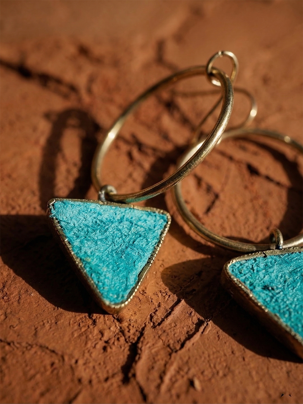 Pair of Era Paper Pulp Earrings by Quazi Designs featuring eco-friendly, handcrafted paper pulp jewelry with a modern design.