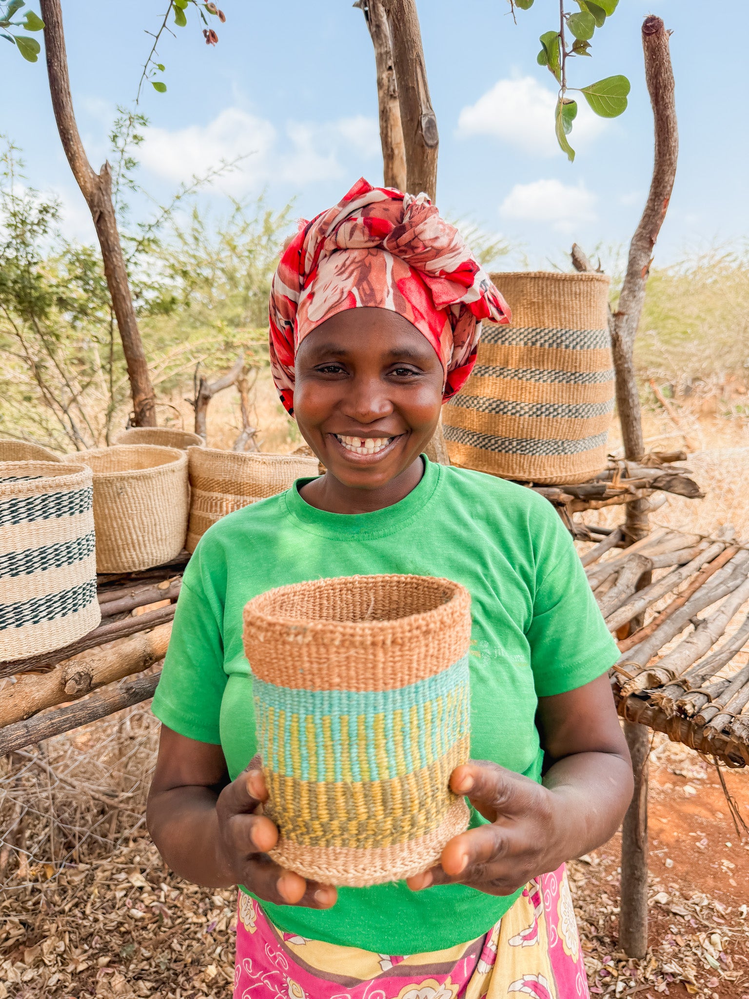 Thick Weave Sisal Basket