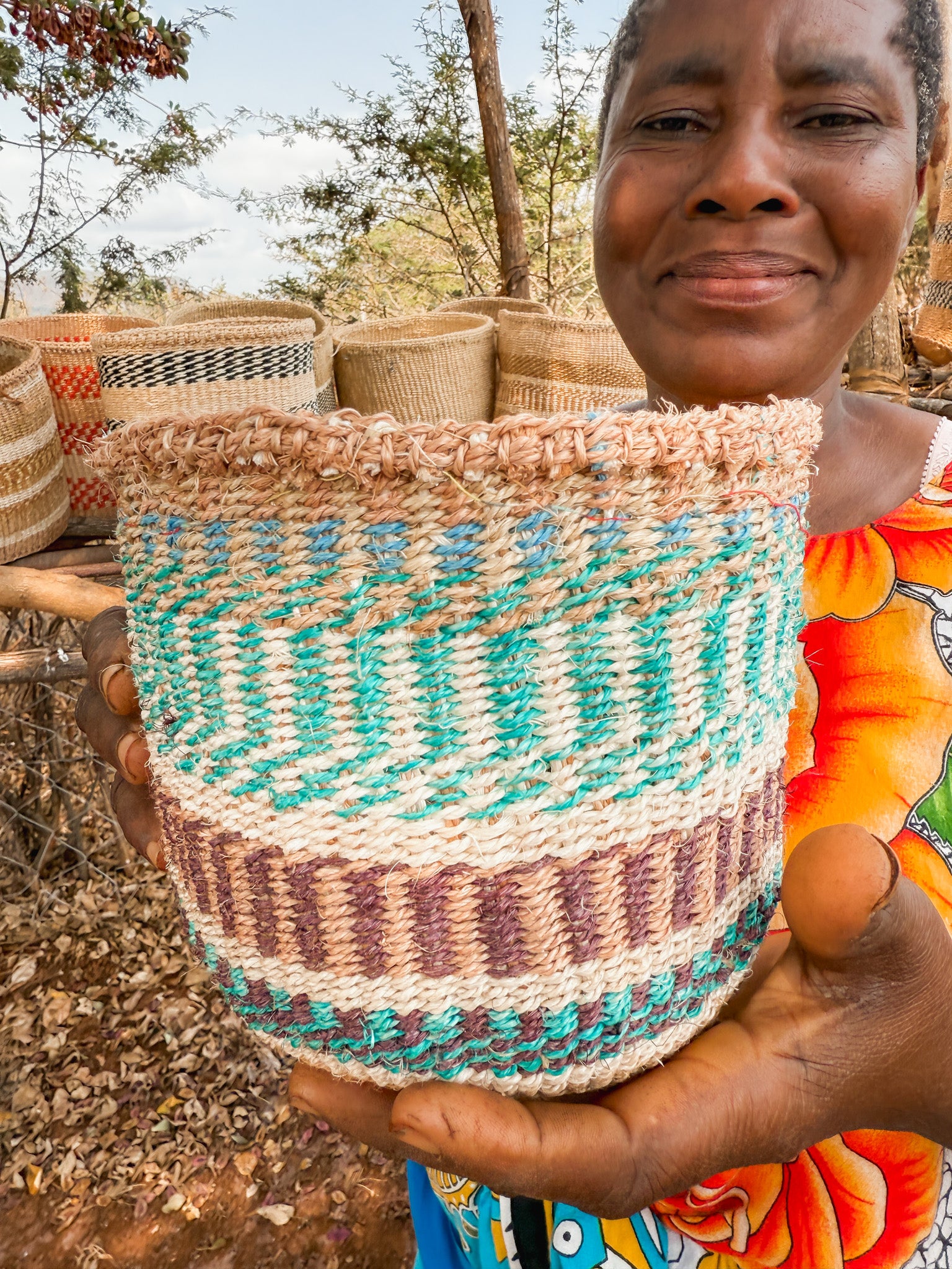 Sisal Thick Weave Basket | Tisini na Tisa