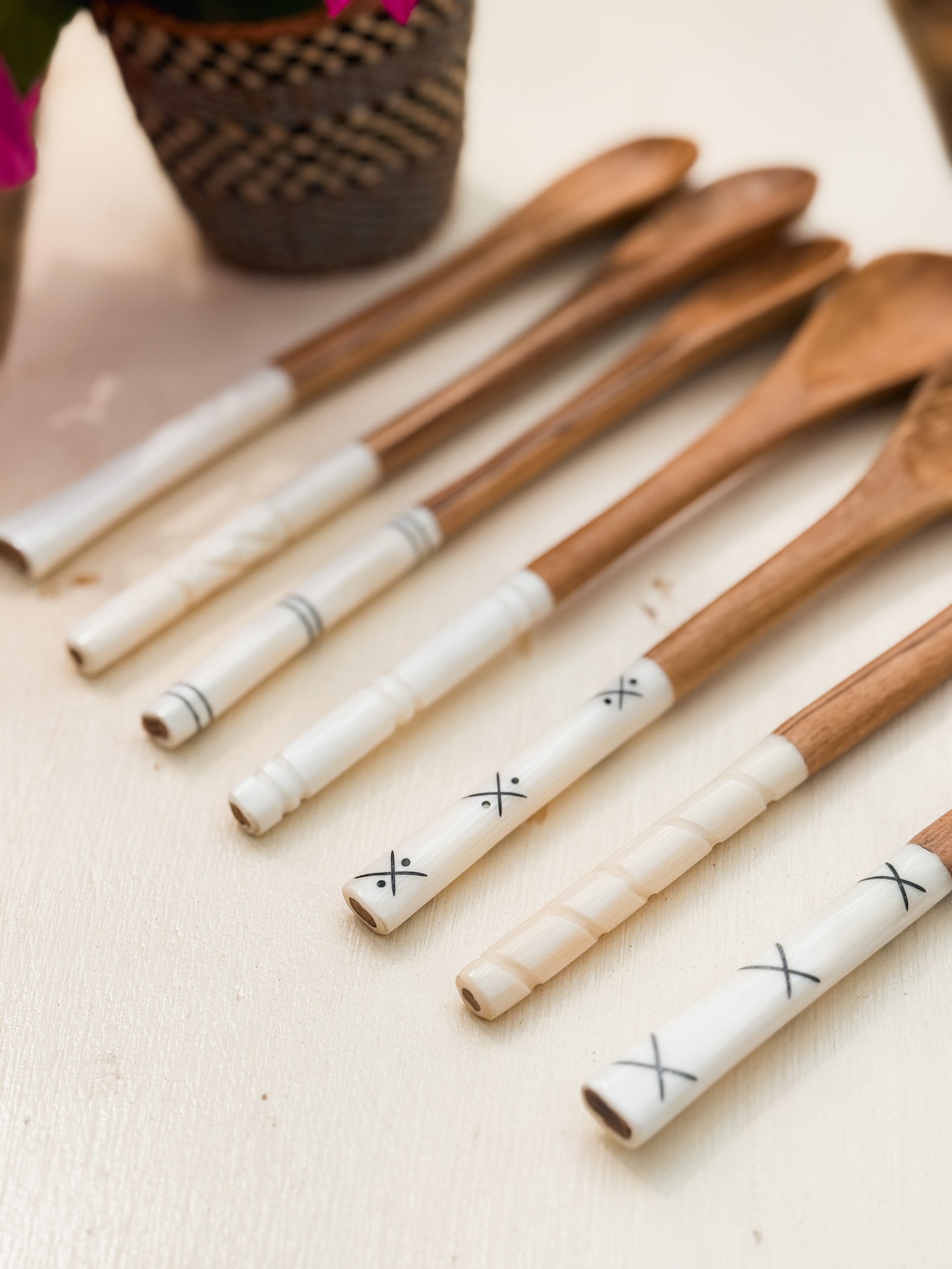 Olive Wood Sugar & Honey Spoons