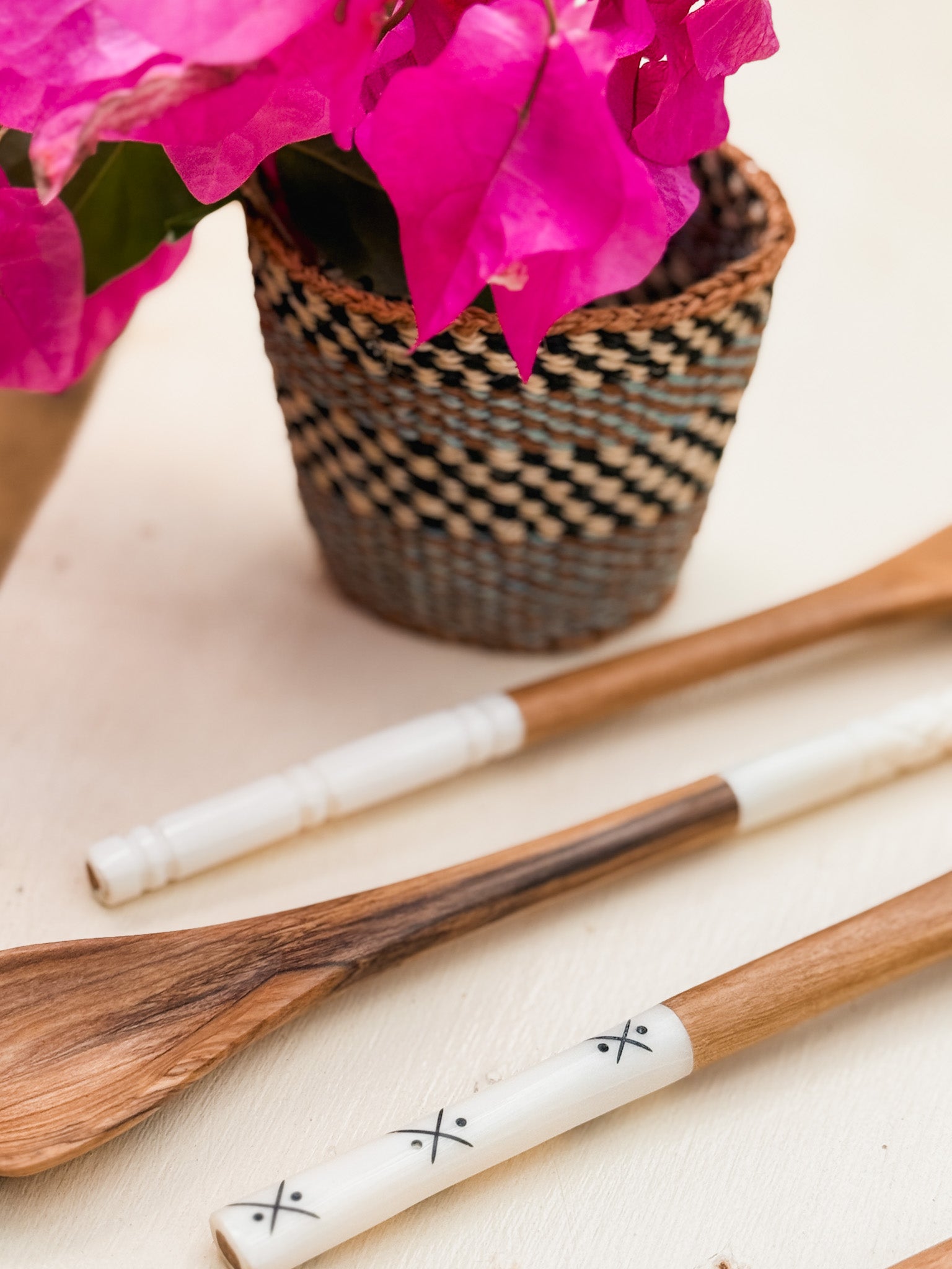 Olive Wood Sugar & Honey Spoons