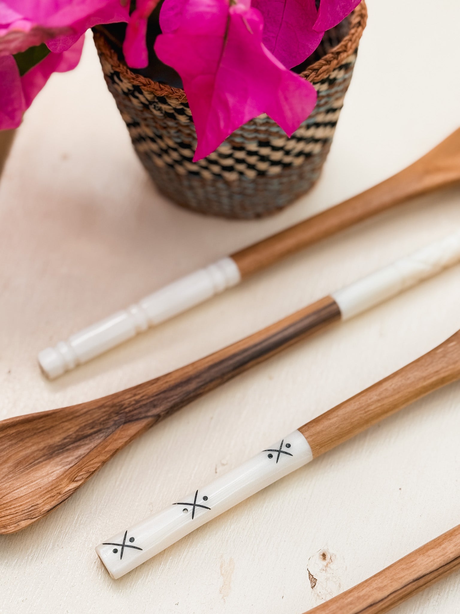 Olive Wood Sugar & Honey Spoons