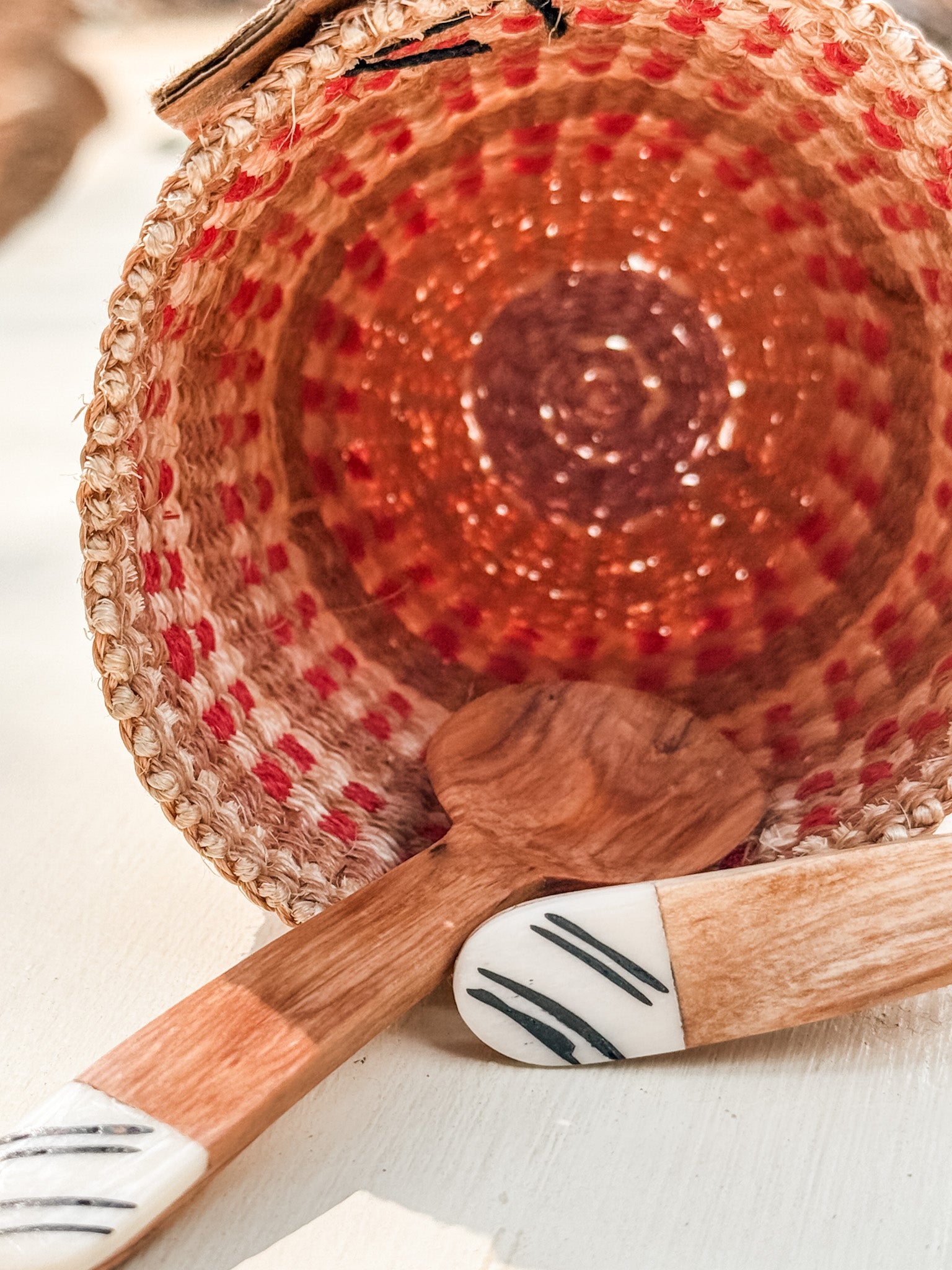 Mini Olive Wood Spice Spoons