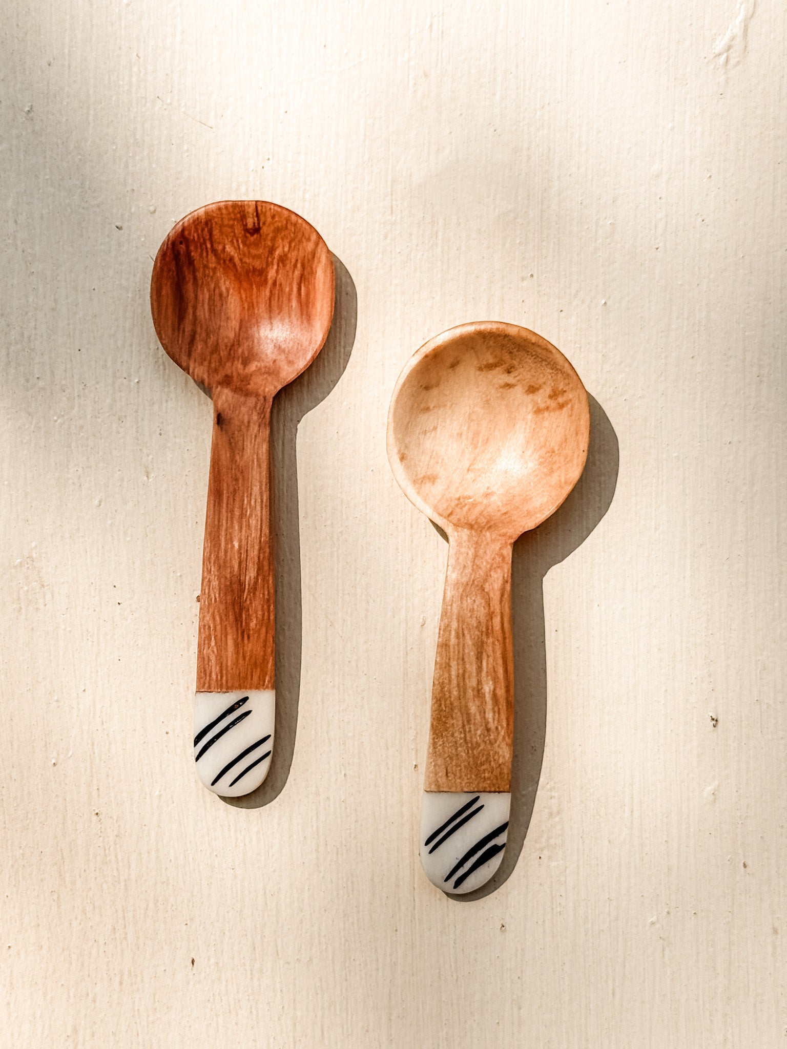 Mini Olive Wood Spice Spoons