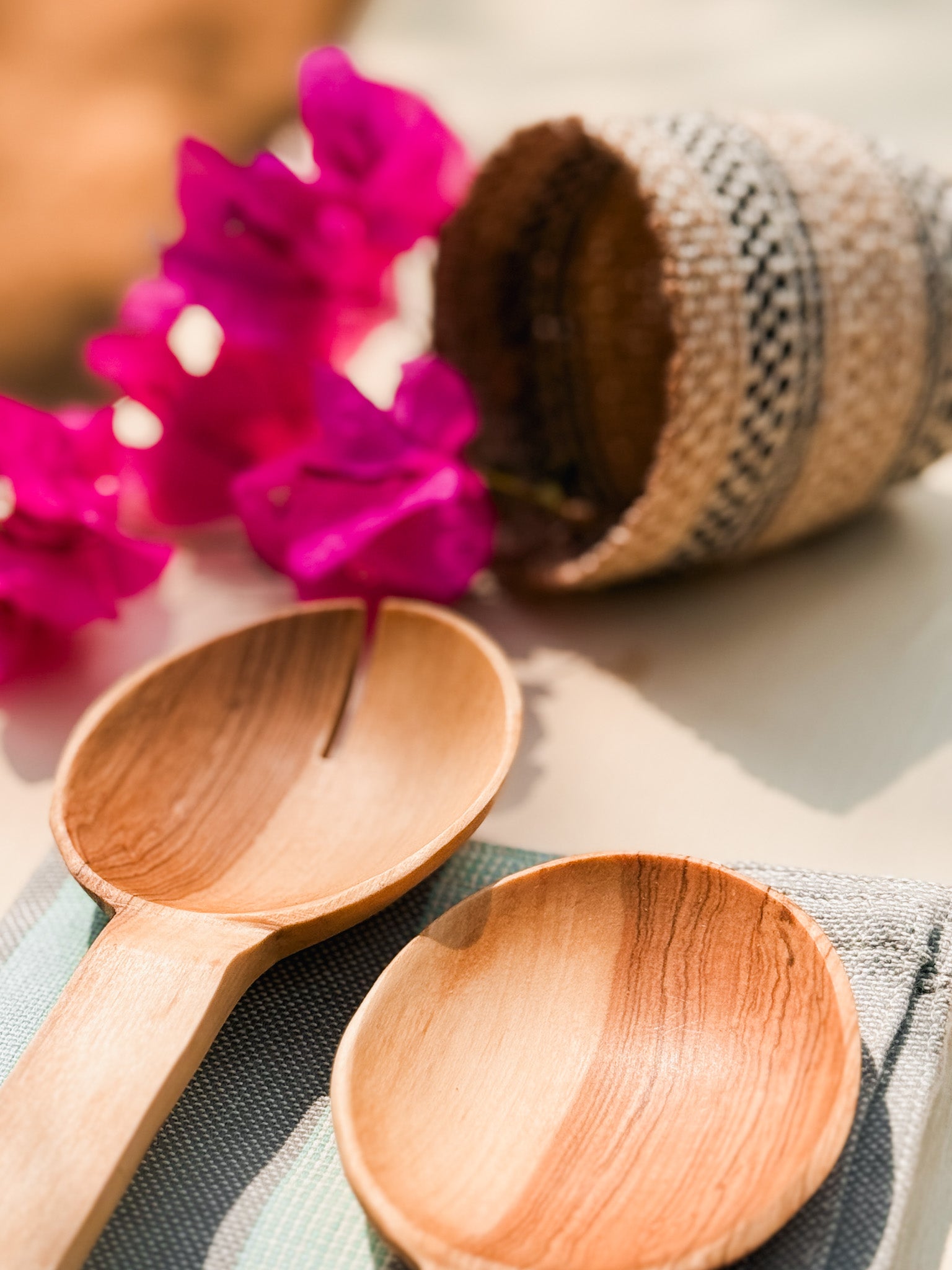 Olive Wood Serving Spoon Set | Bili