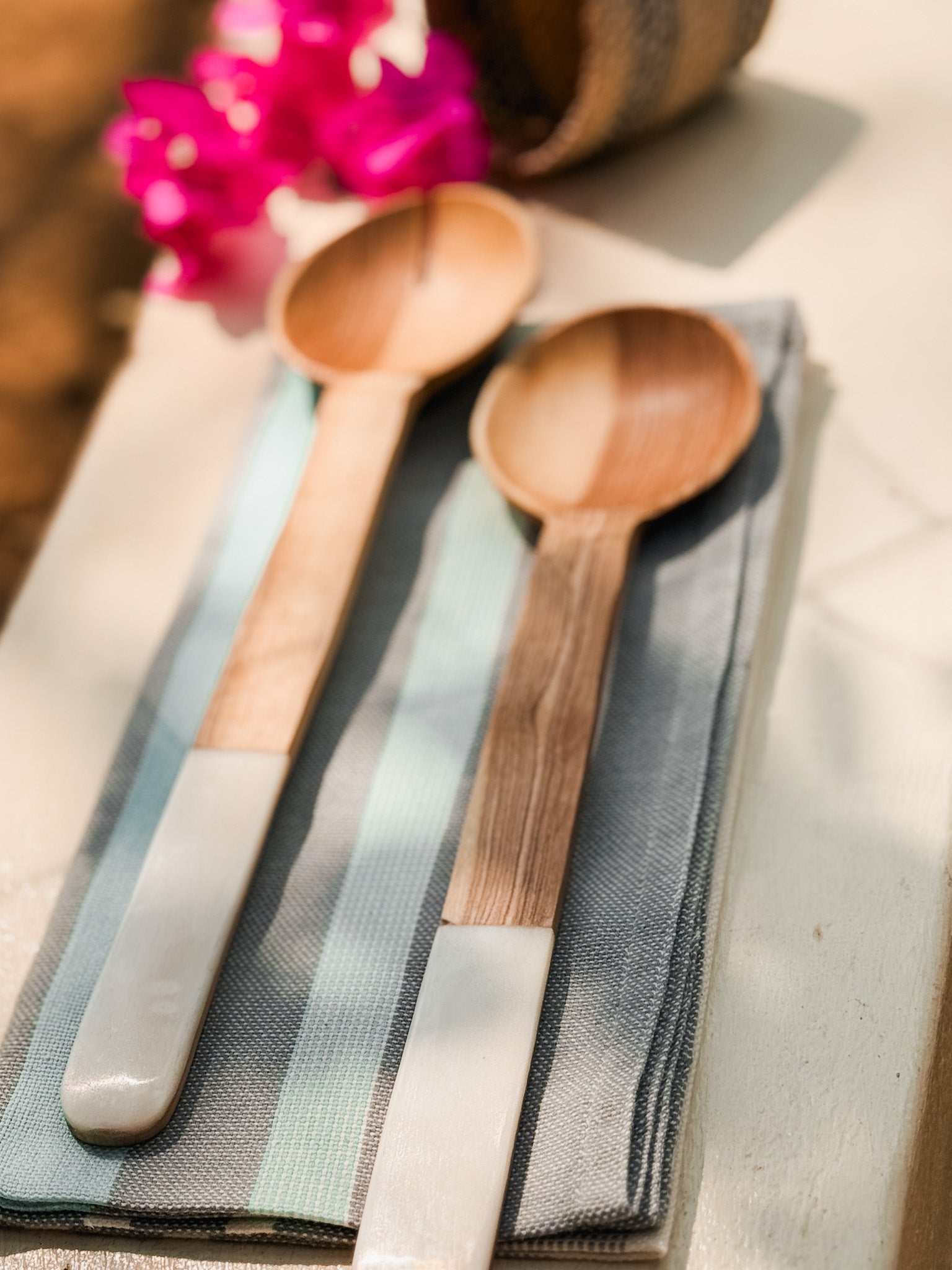 Olive Wood Serving Spoon Set | Bili