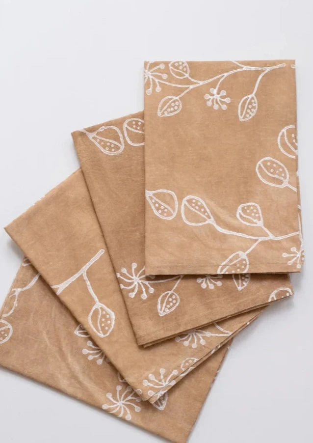 Hand Block Printed Tea Towel | Bluehills - Zawadisha