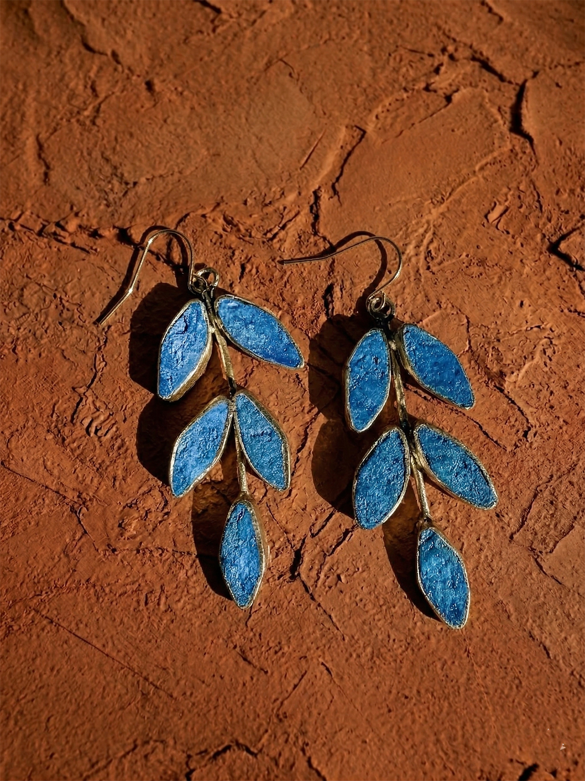 Posy Paper Pulp Earrings by Quazi Designs featuring delicate floral-inspired paper pulp design on silver hooks.