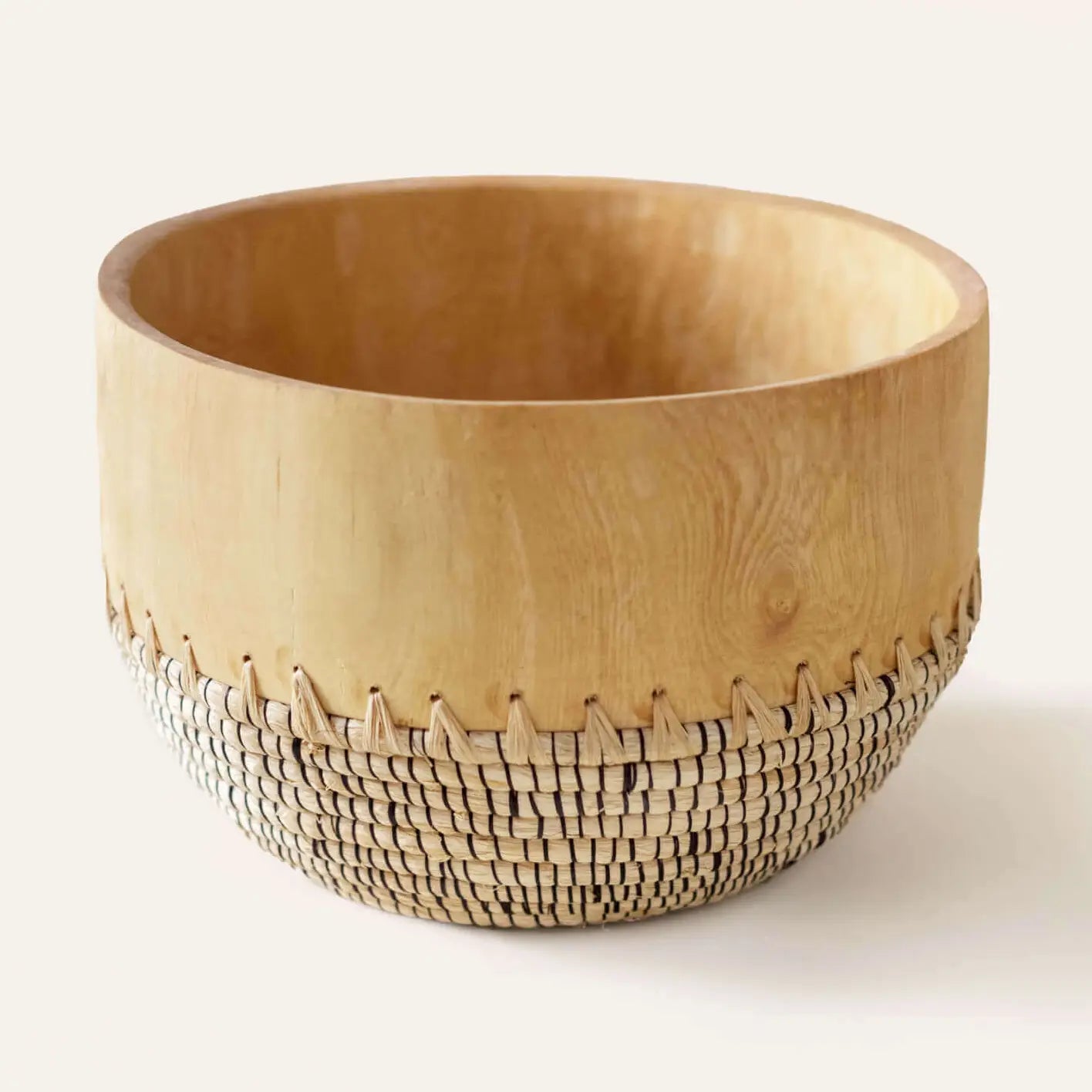 Copabu Wooden & Woven Bowl | Natural