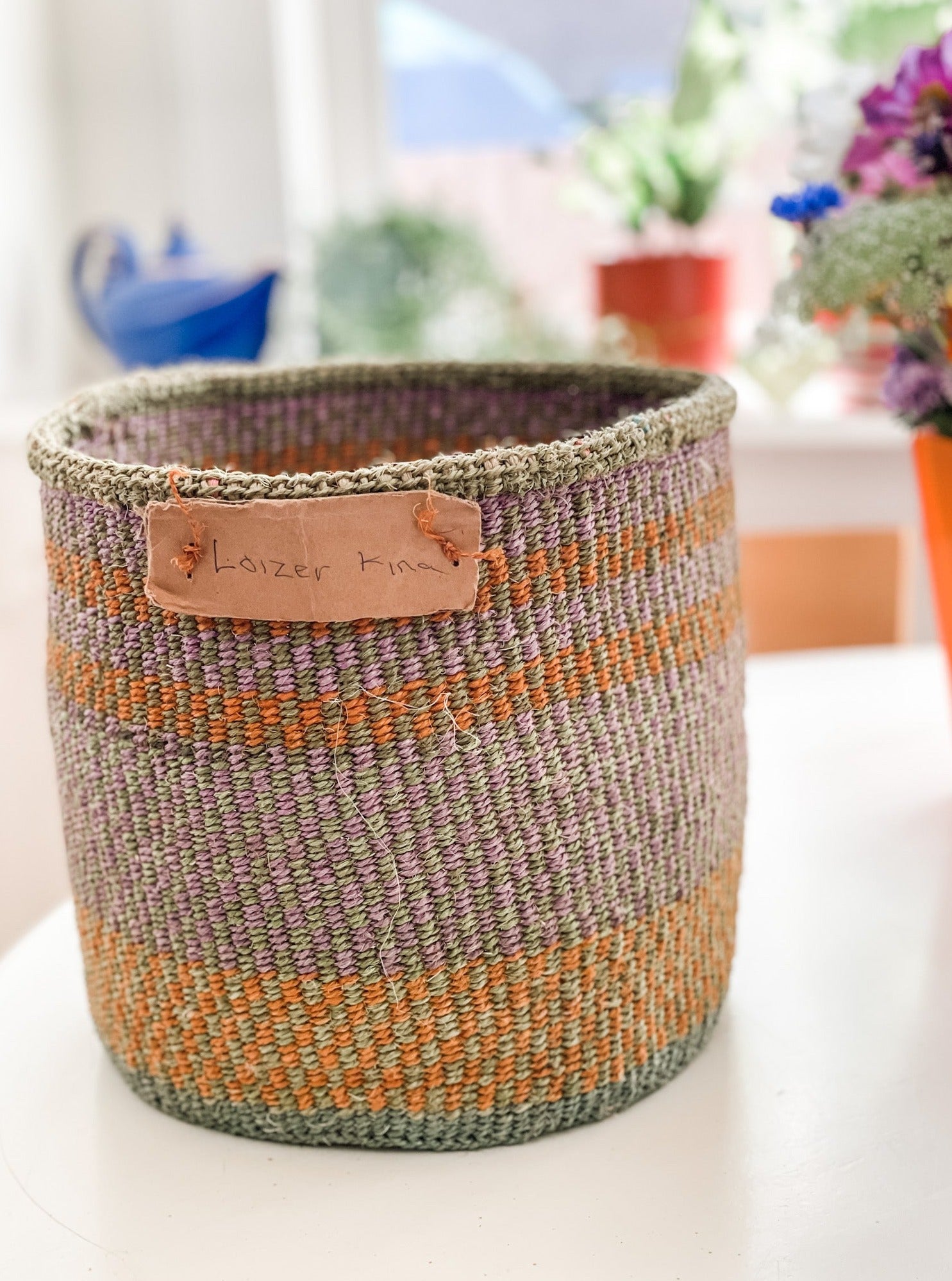 Handmade African baskets, woven baskets for storage